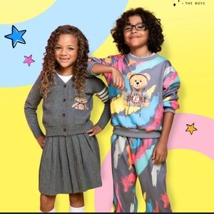 Lola + The Boys Colorful Sweatpants and Matching Pullover Sweatshirt Set